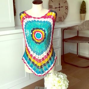 Beautiful Multicolor Crochet Knit Top